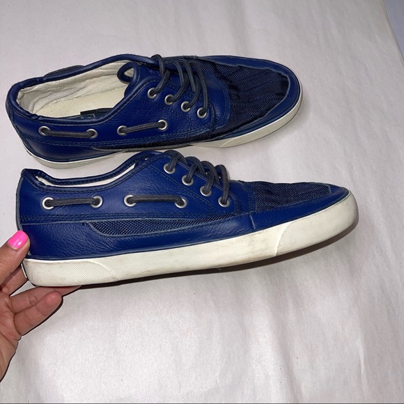 Polo Ralph Lauren Men's Navy Blue Parkstone low shoes sz 9.5 - Picture 9 of 11